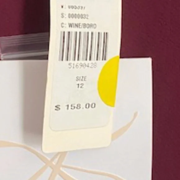 Anthropologie Gal Meets Glam Dress Size 12 New with Tags Wine Color Gorgeous - Picture 5 of 6